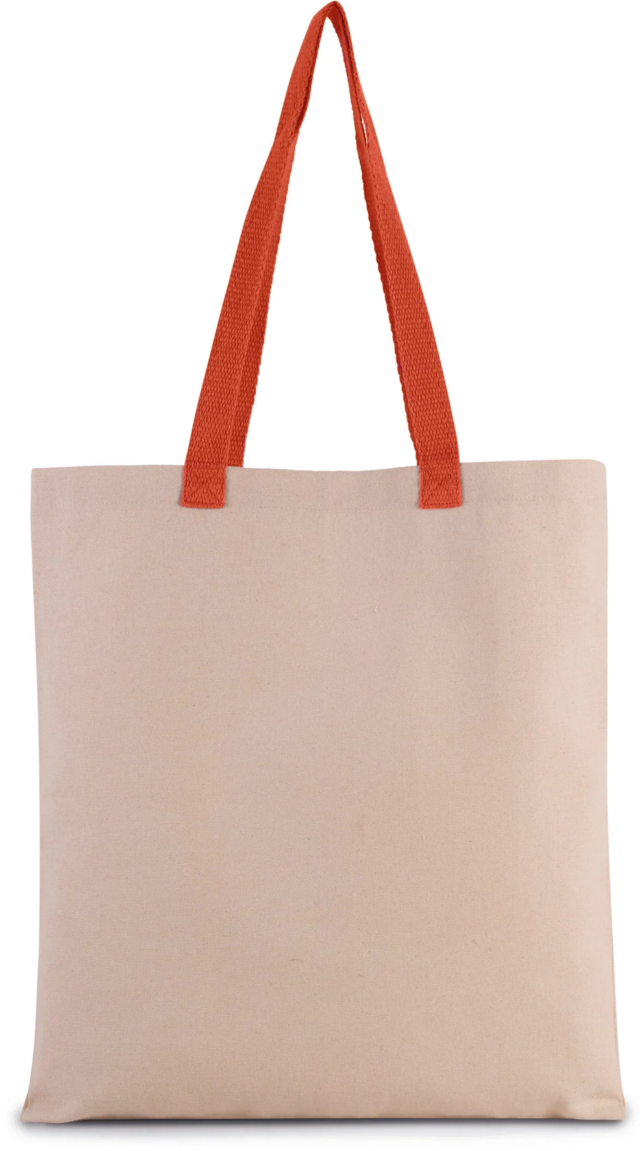 KI0277 - Sac shopping plat en toile avec poignées contrastées - Occifloc