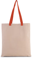 KI0277 - Sac shopping plat en toile avec poignées contrastées - Occifloc
