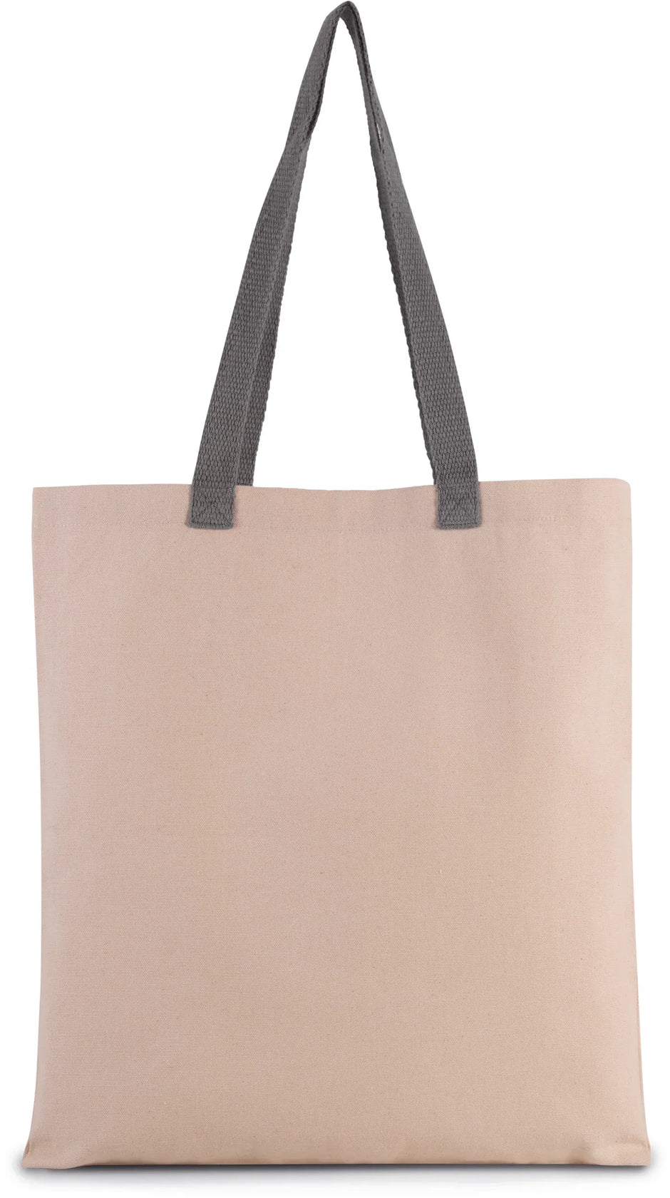 KI0277 - Sac shopping plat en toile avec poignées contrastées - Occifloc