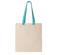 KI0277 - Sac shopping plat en toile avec poignées contrastées - Occifloc
