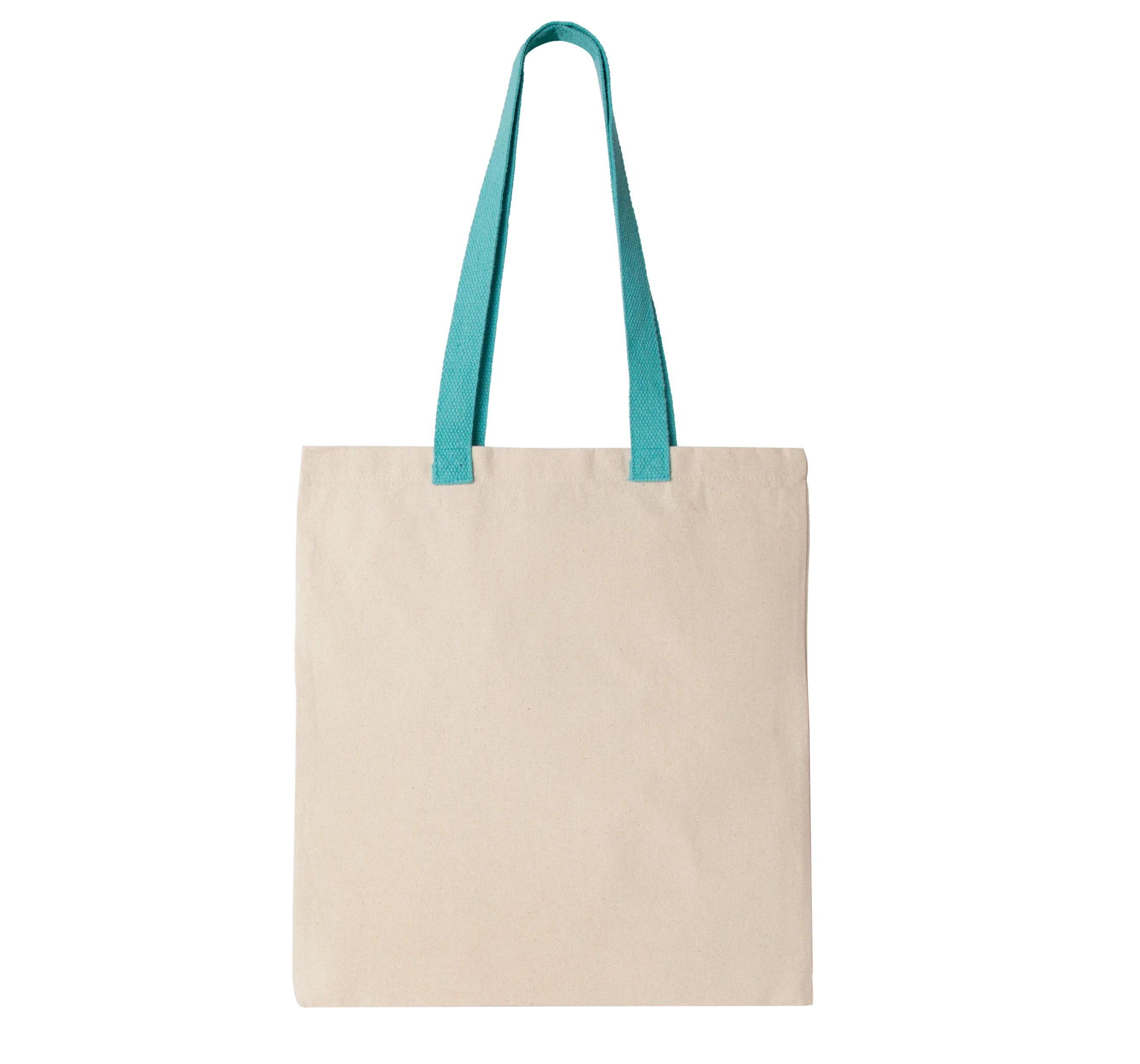 KI0277 - Sac shopping plat en toile avec poignées contrastées - Occifloc