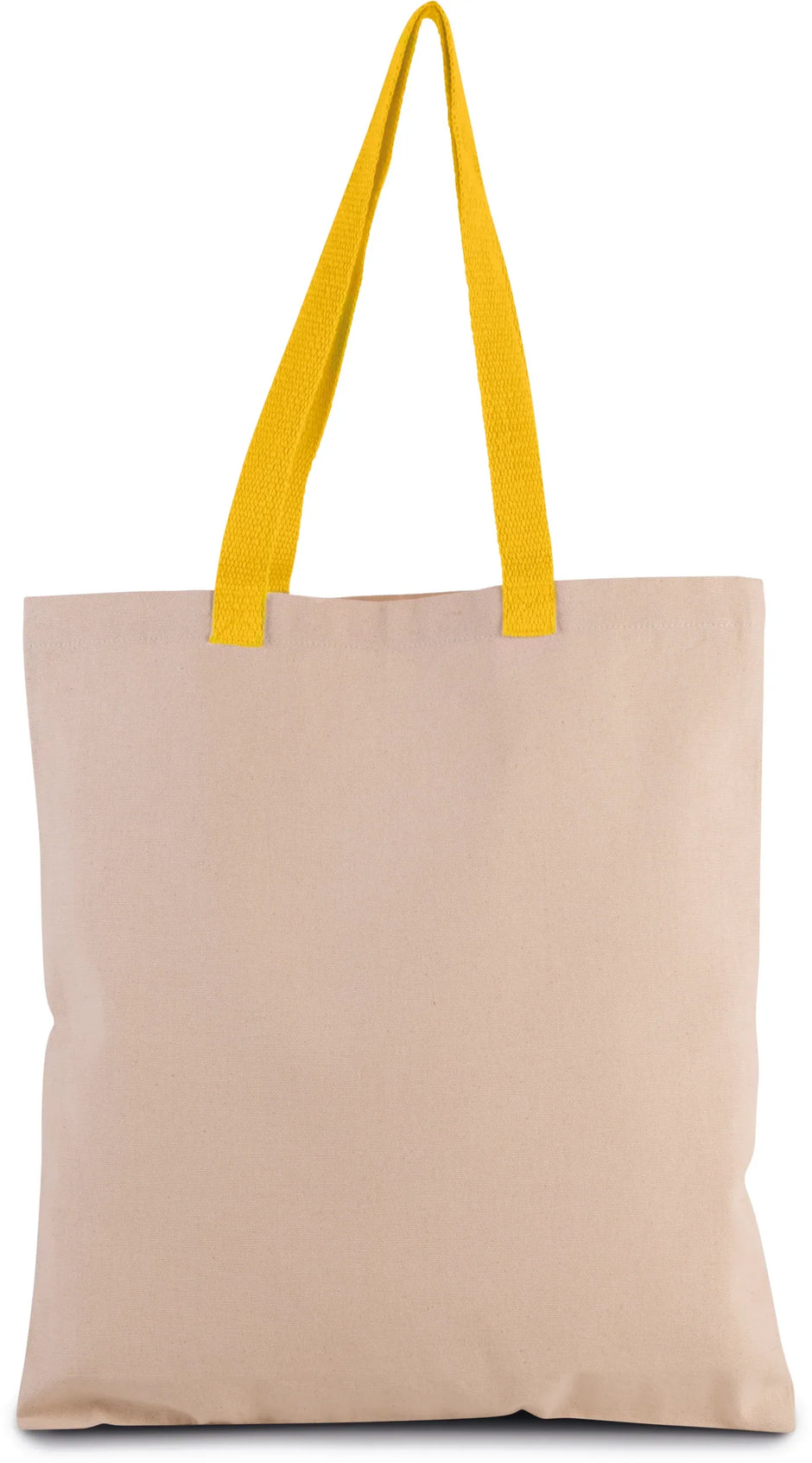 KI0277 - Sac shopping plat en toile avec poignées contrastées - Occifloc