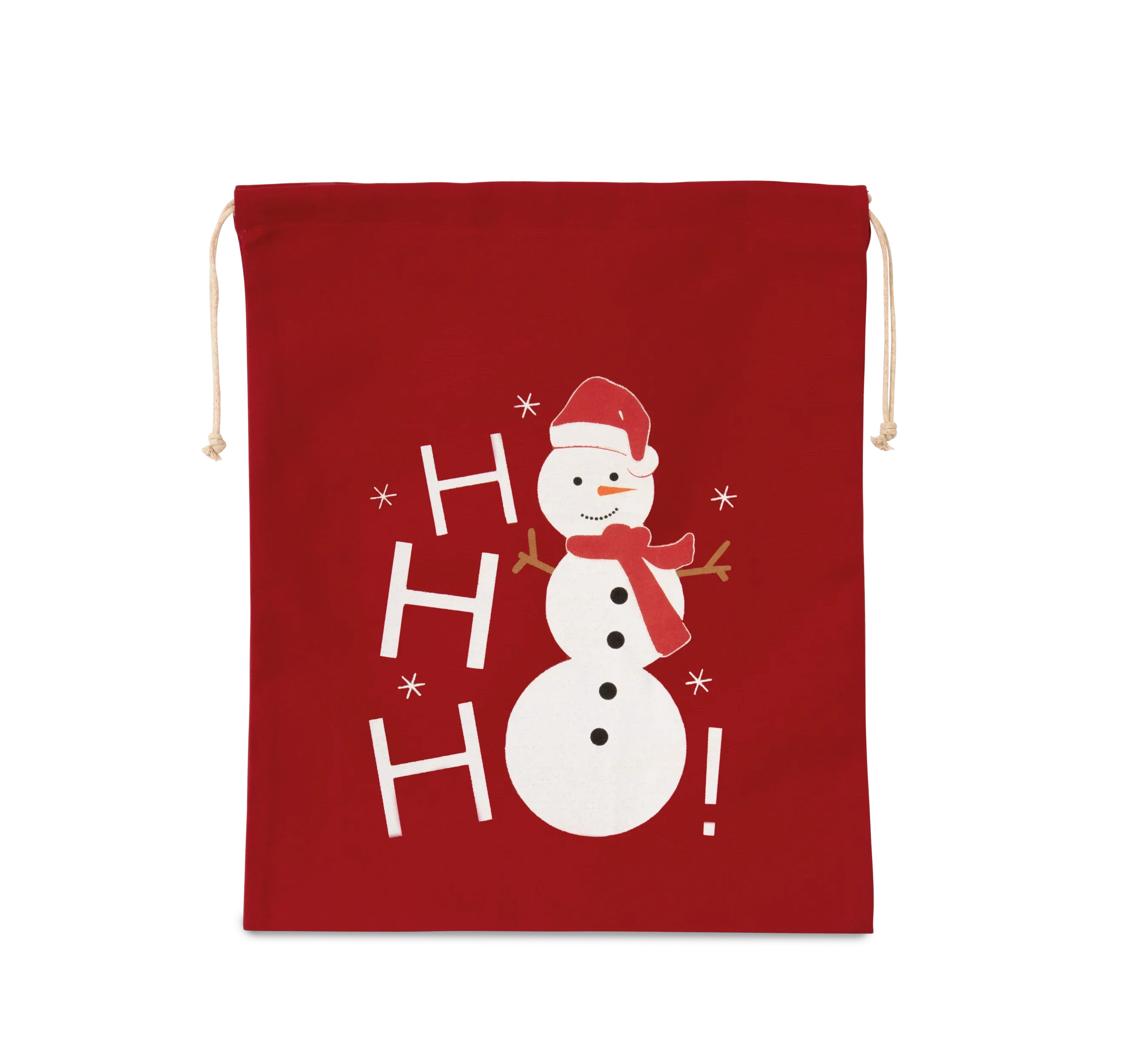 KI0745 - Sac coton à cordon motif bonhomme de neige - Occifloc