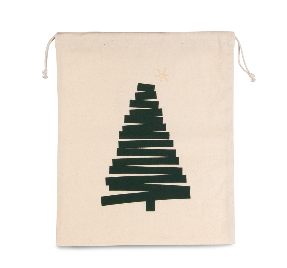 KI0746 - Sac coton à cordon motif sapin - Occifloc