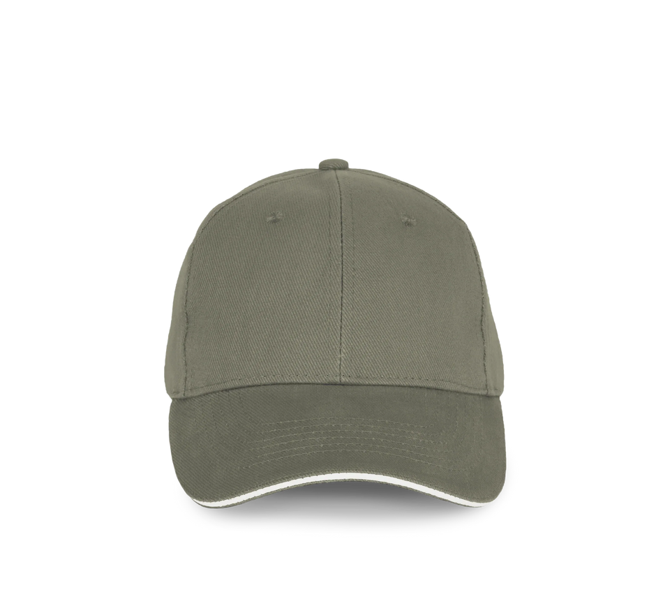 KP198 - Casquette en coton biologique à sandwich contrasté - 6 panneaux - Occifloc
