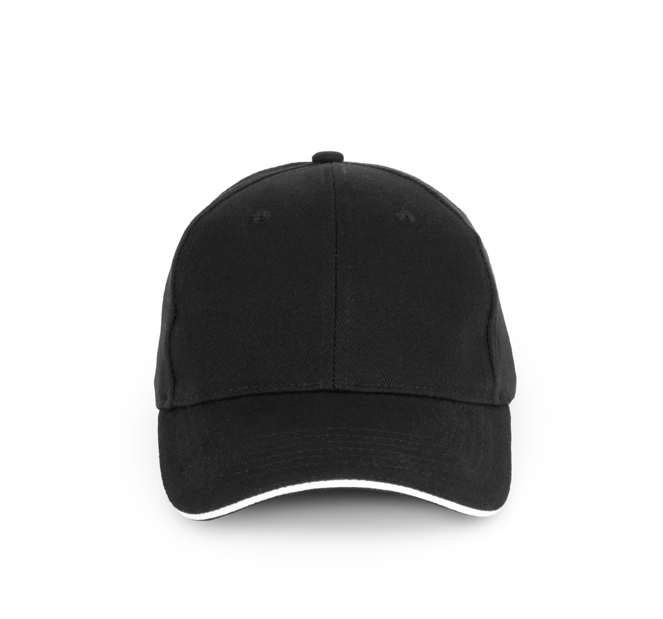 KP198 - Casquette en coton biologique à sandwich contrasté - 6 panneaux - Occifloc