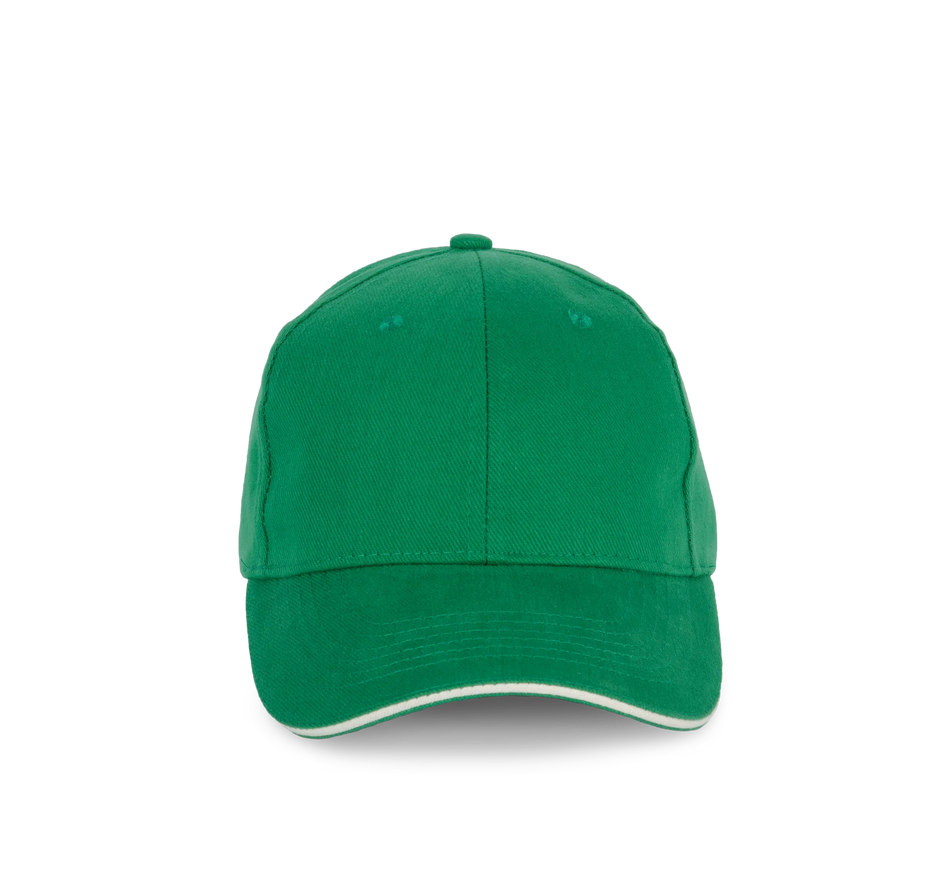 KP198 - Casquette en coton biologique à sandwich contrasté - 6 panneaux - Occifloc