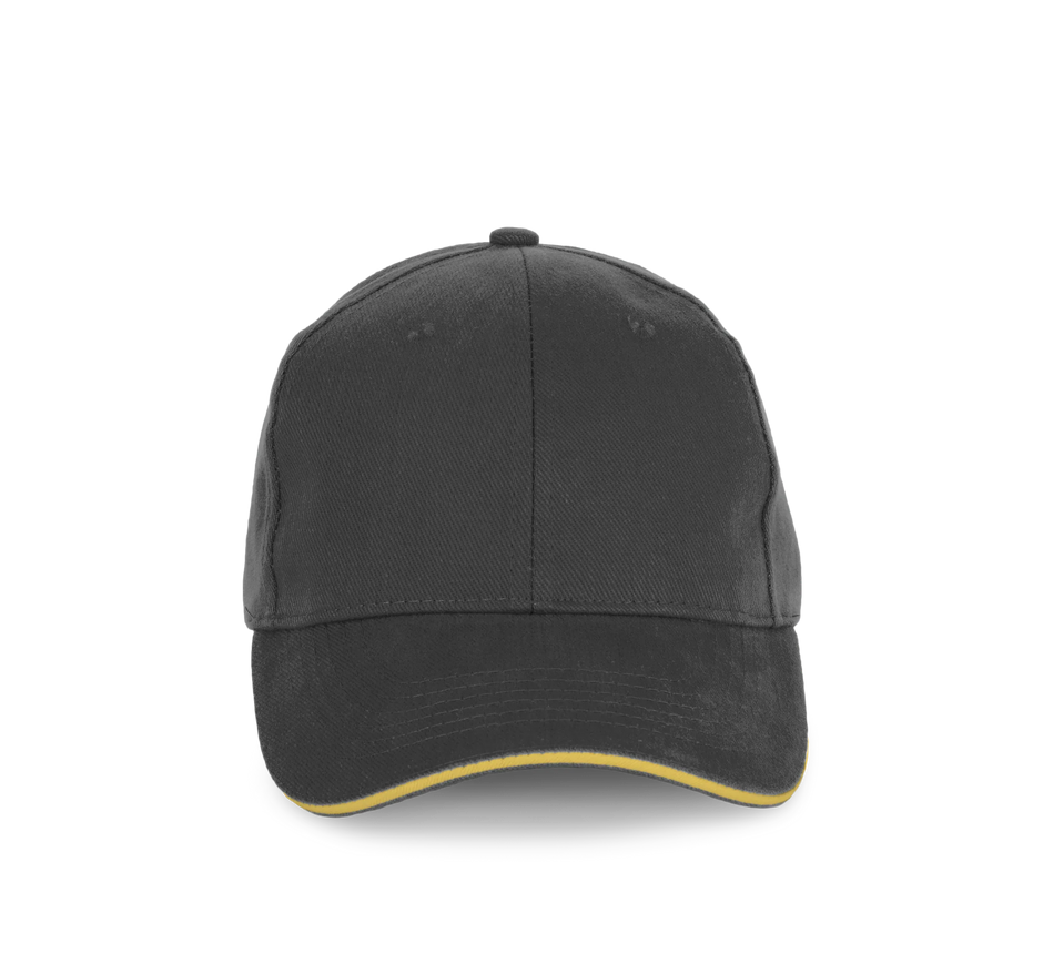 KP198 - Casquette en coton biologique à sandwich contrasté - 6 panneaux - Occifloc