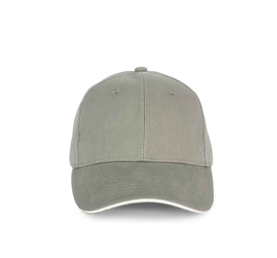 KP198 - Casquette en coton biologique à sandwich contrasté - 6 panneaux - Occifloc