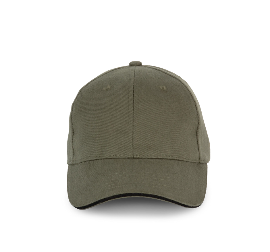 KP198 - Casquette en coton biologique à sandwich contrasté - 6 panneaux - Occifloc