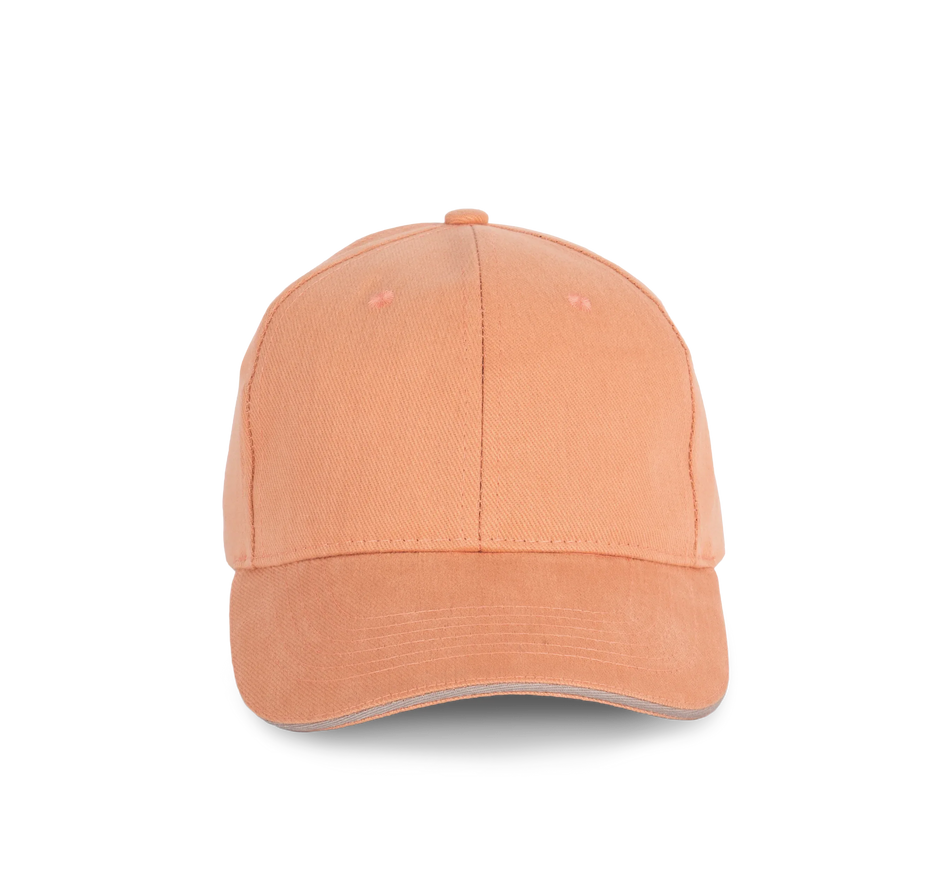 KP198 - Casquette en coton biologique à sandwich contrasté - 6 panneaux - Occifloc