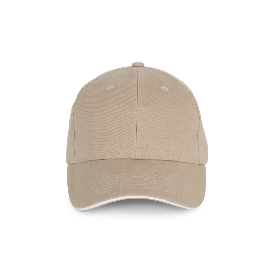 KP198 - Casquette en coton biologique à sandwich contrasté - 6 panneaux - Occifloc
