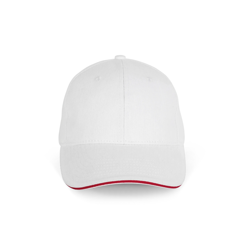 KP198 - Casquette en coton biologique à sandwich contrasté - 6 panneaux - Occifloc