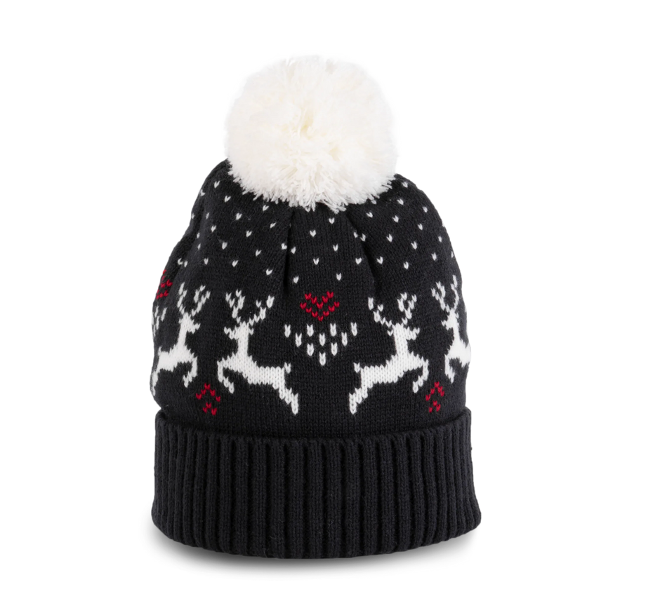 KP512 - Bonnet de Noël motifs rennes - Occifloc