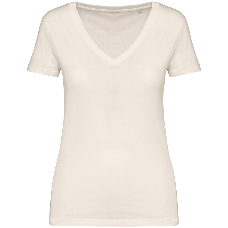 NS334 - T-shirt écoresponsable col V femme - Occifloc