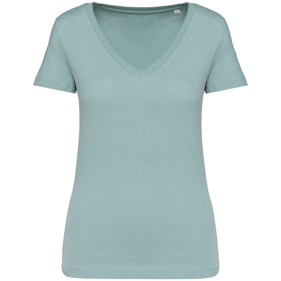 NS334 - T-shirt écoresponsable col V femme - Occifloc