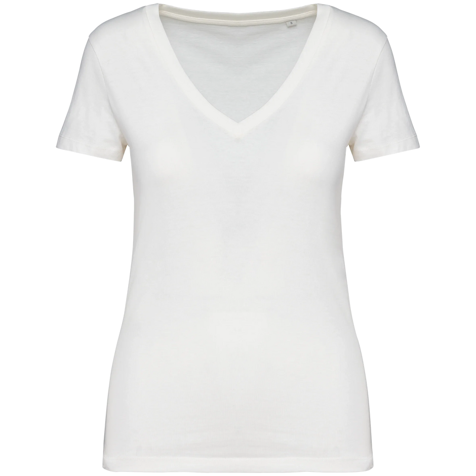 NS334 - T-shirt écoresponsable col V femme - Occifloc