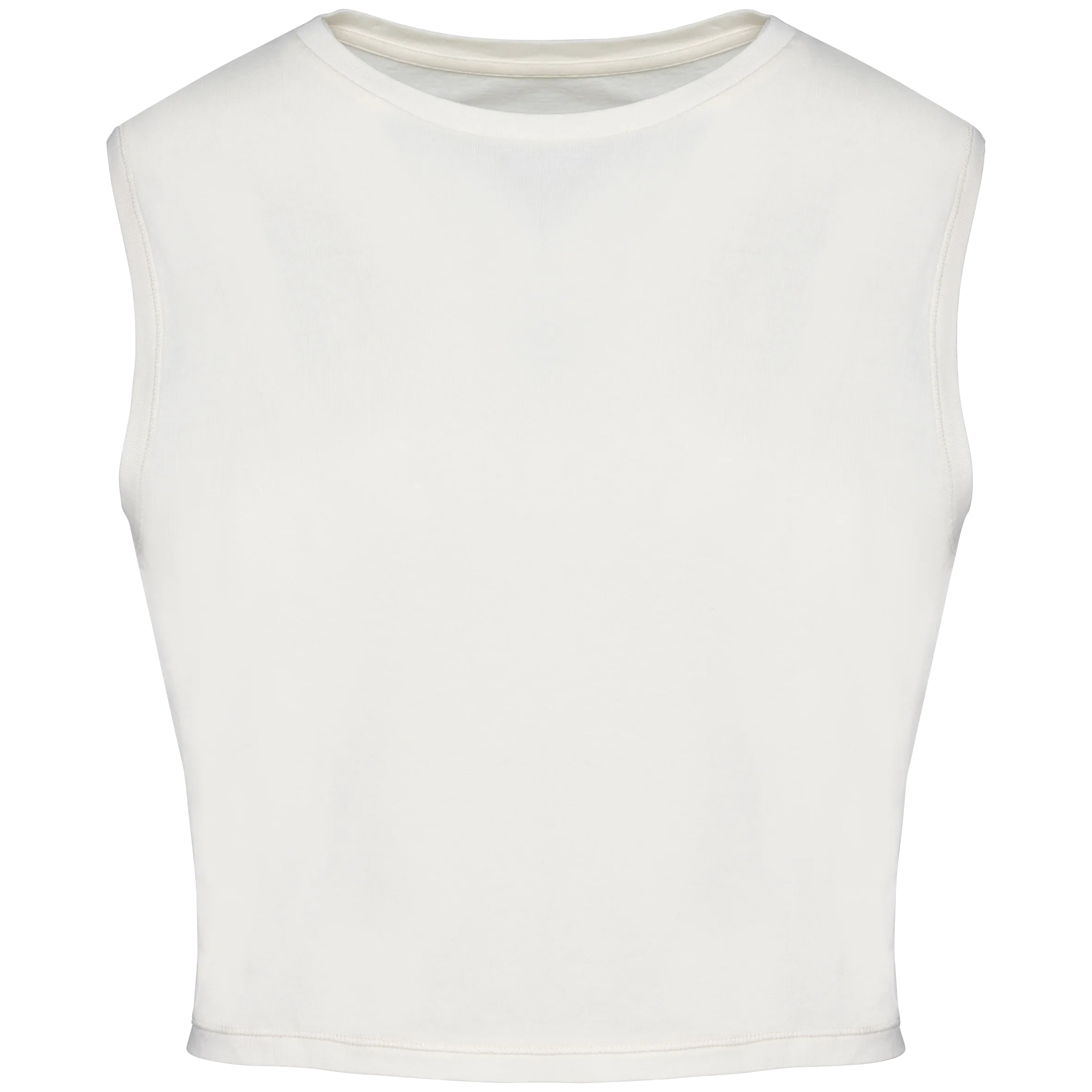 NS342 - T-shirt écoresponsable crop sans manche femme - Occifloc