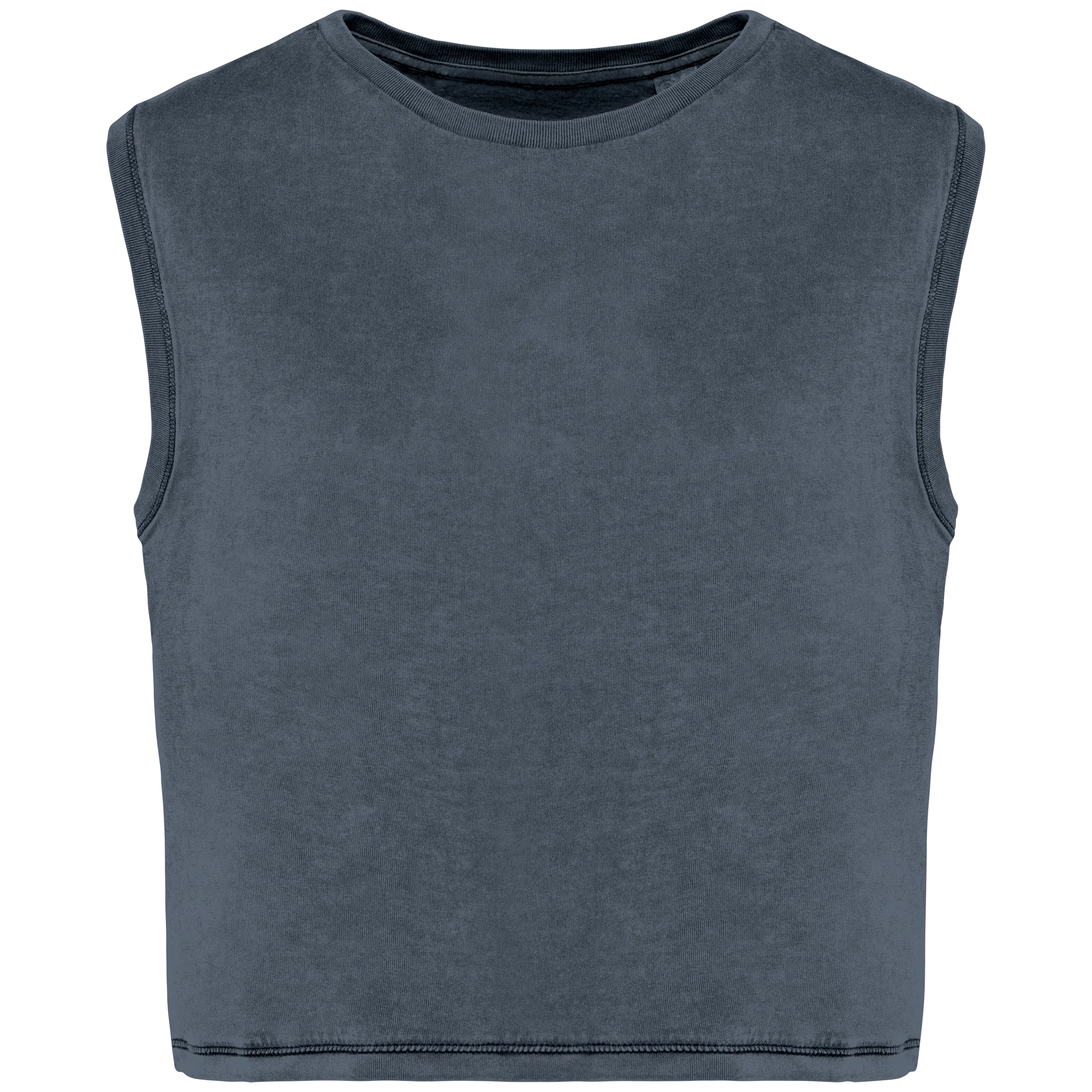 NS342 - T-shirt écoresponsable crop sans manche femme - Occifloc