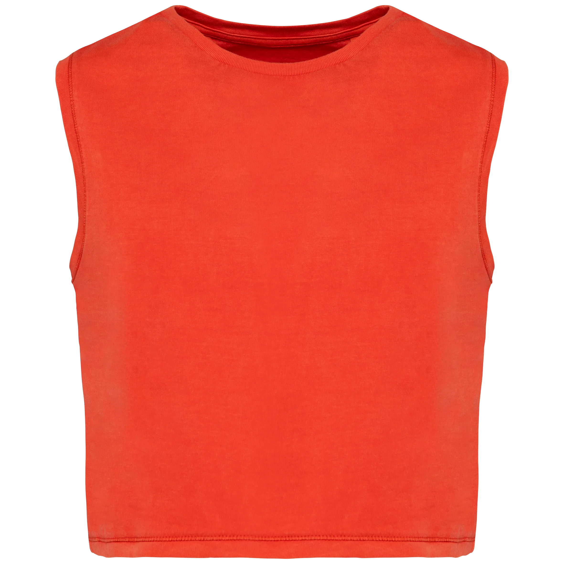 NS342 - T-shirt écoresponsable crop sans manche femme - Occifloc