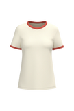 NS361 - T-shirt ringer écoresponsable à bords contrastés effet délavé femme - Occifloc