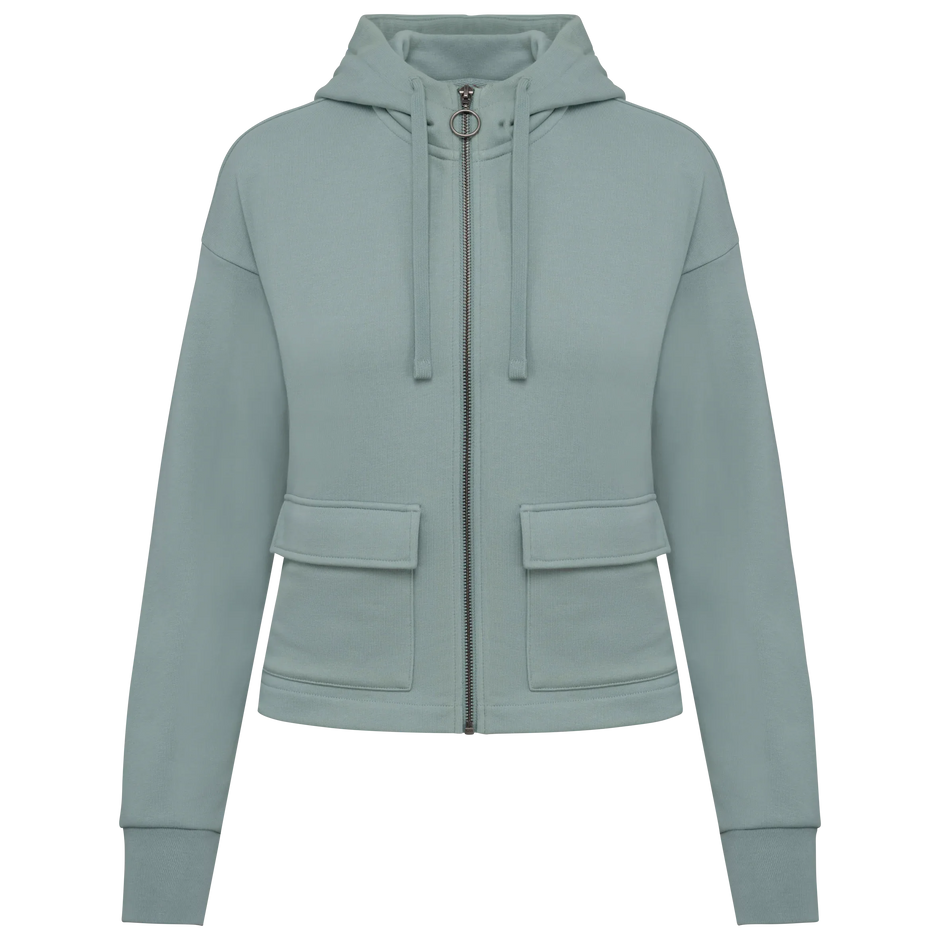 NS409 - Sweat-shirt écoresponsable zippé à capuche French Terry femme - Occifloc