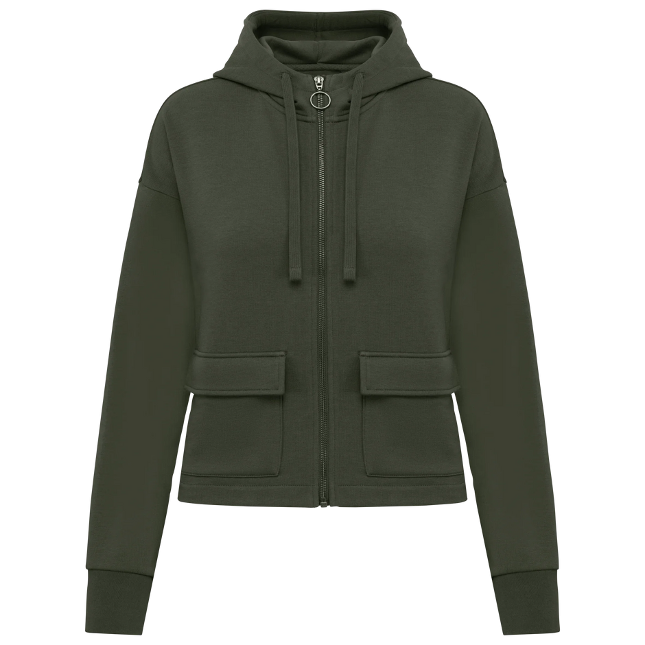 NS409 - Sweat-shirt écoresponsable zippé à capuche French Terry femme - Occifloc