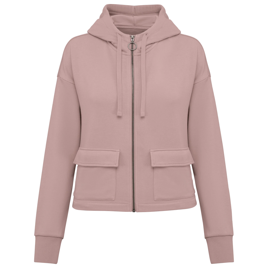 NS409 - Sweat-shirt écoresponsable zippé à capuche French Terry femme - Occifloc
