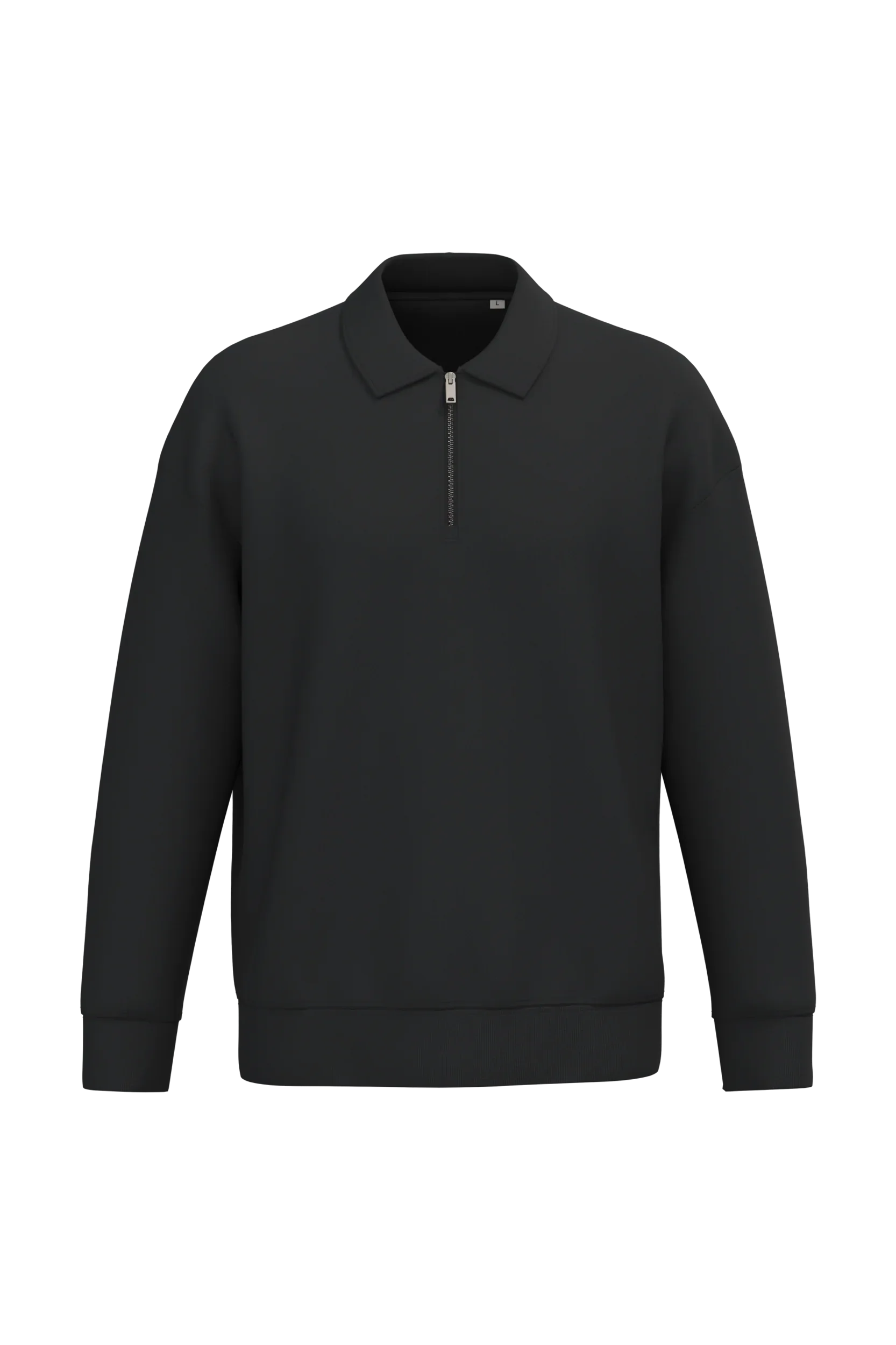 NS432 - Sweat-shirt écoresponsable quart zip col polo à épaules tombantes unisexe - Occifloc