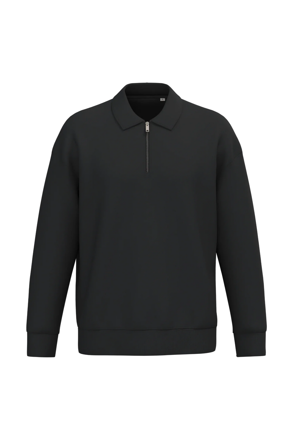 NS432 - Sweat-shirt écoresponsable quart zip col polo à épaules tombantes unisexe - Occifloc