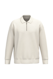 NS432 - Sweat-shirt écoresponsable quart zip col polo à épaules tombantes unisexe - Occifloc