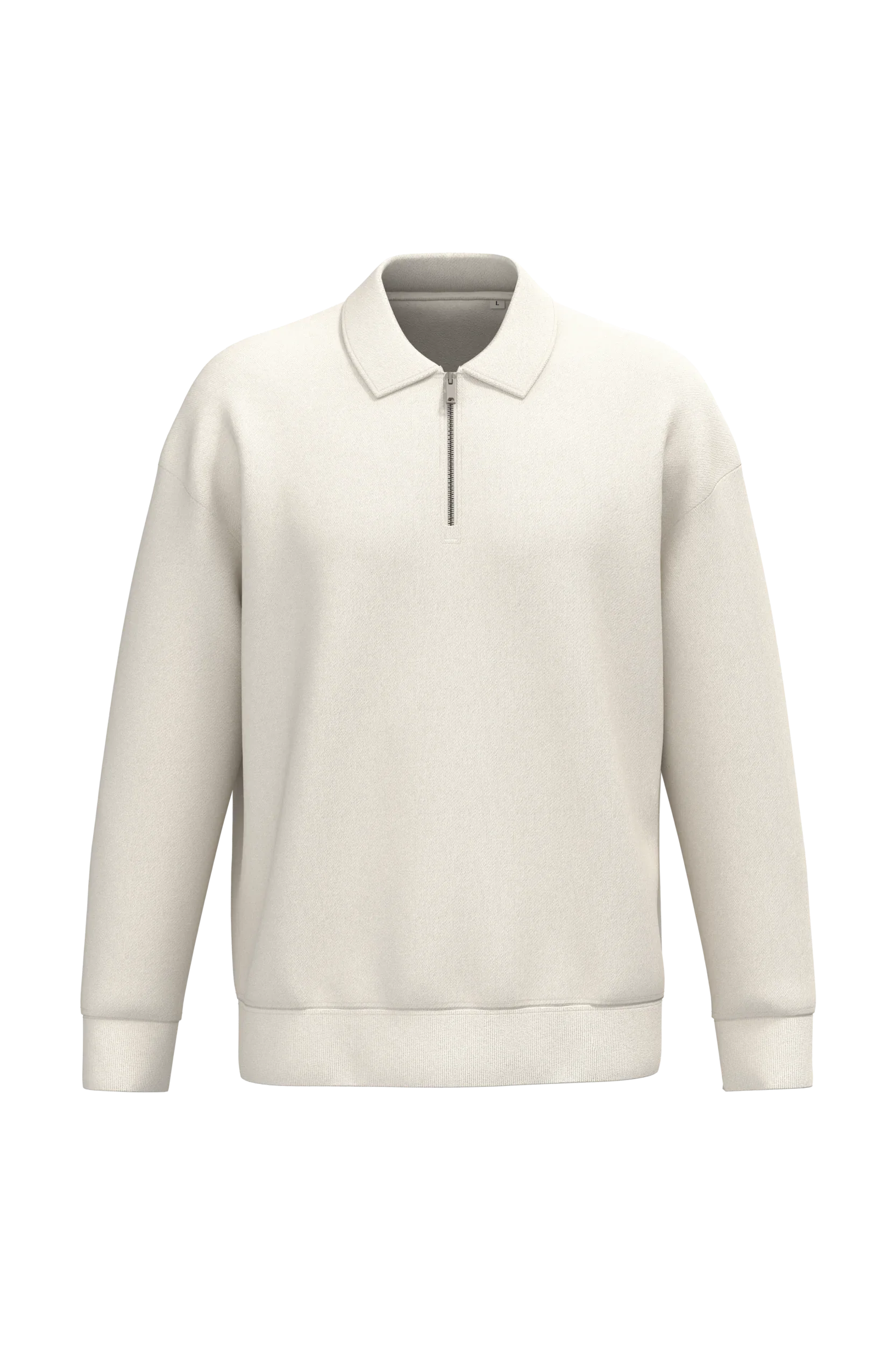 NS432 - Sweat-shirt écoresponsable quart zip col polo à épaules tombantes unisexe - Occifloc