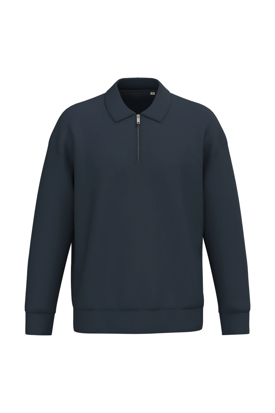 NS432 - Sweat-shirt écoresponsable quart zip col polo à épaules tombantes unisexe - Occifloc