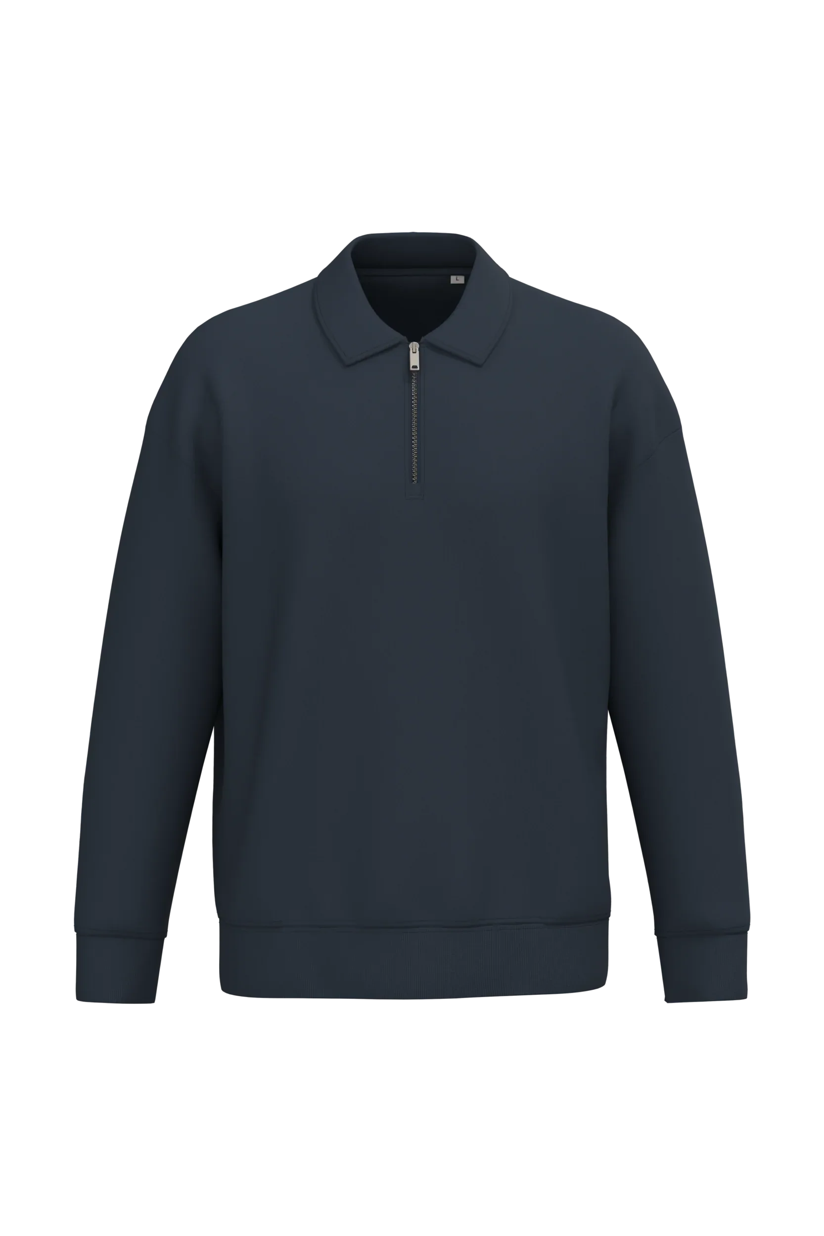 NS432 - Sweat-shirt écoresponsable quart zip col polo à épaules tombantes unisexe - Occifloc