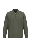 NS432 - Sweat-shirt écoresponsable quart zip col polo à épaules tombantes unisexe - Occifloc