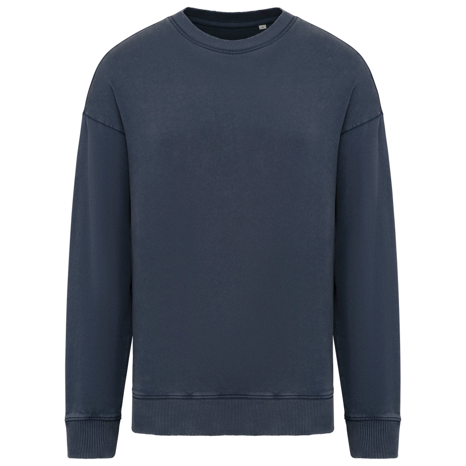 NS447 - Sweat-shirt écoresponsable à col rond délavé oversize unisexe - Occifloc