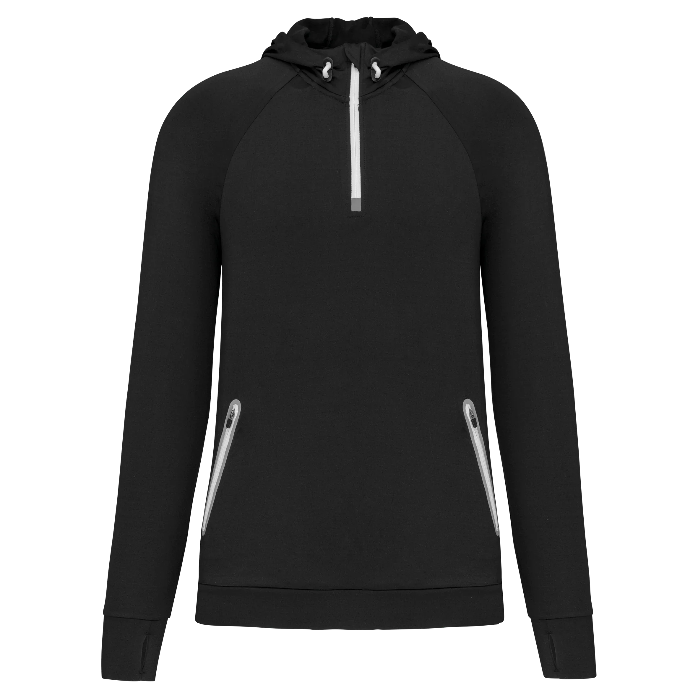 PA360 - Sweat-shirt à capuche 1/4 zip sport unisexe - Occifloc