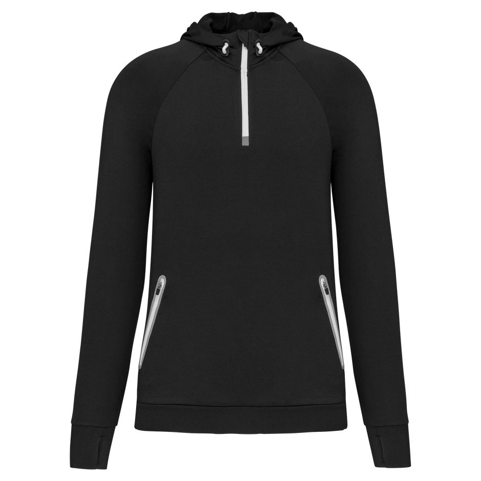 PA360 - Sweat-shirt à capuche 1/4 zip sport unisexe - Occifloc