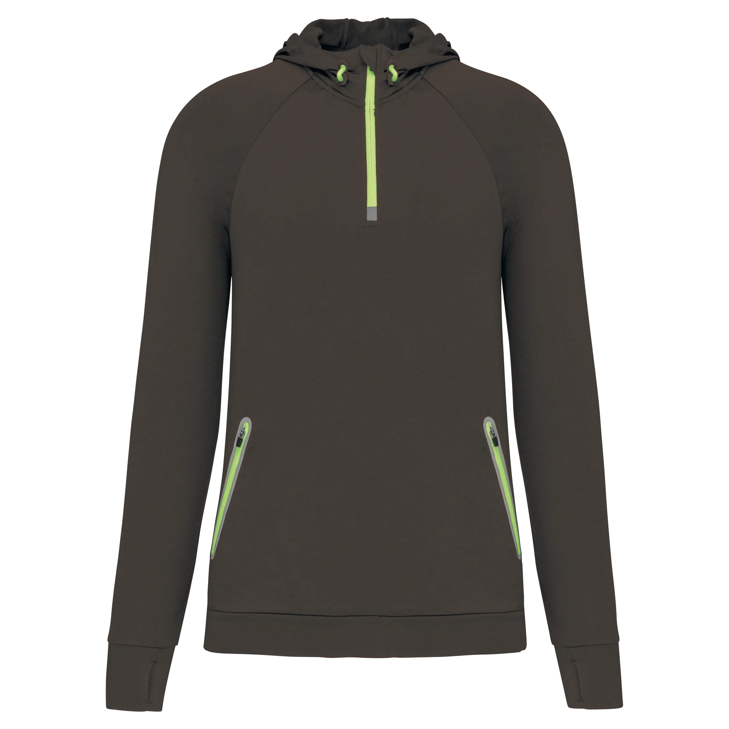 PA360 - Sweat-shirt à capuche 1/4 zip sport unisexe - Occifloc