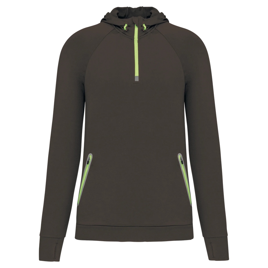 PA360 - Sweat-shirt à capuche 1/4 zip sport unisexe - Occifloc
