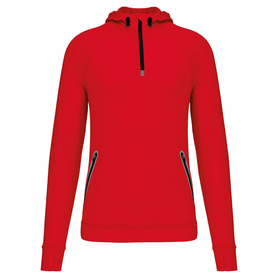 PA360 - Sweat-shirt à capuche 1/4 zip sport unisexe - Occifloc