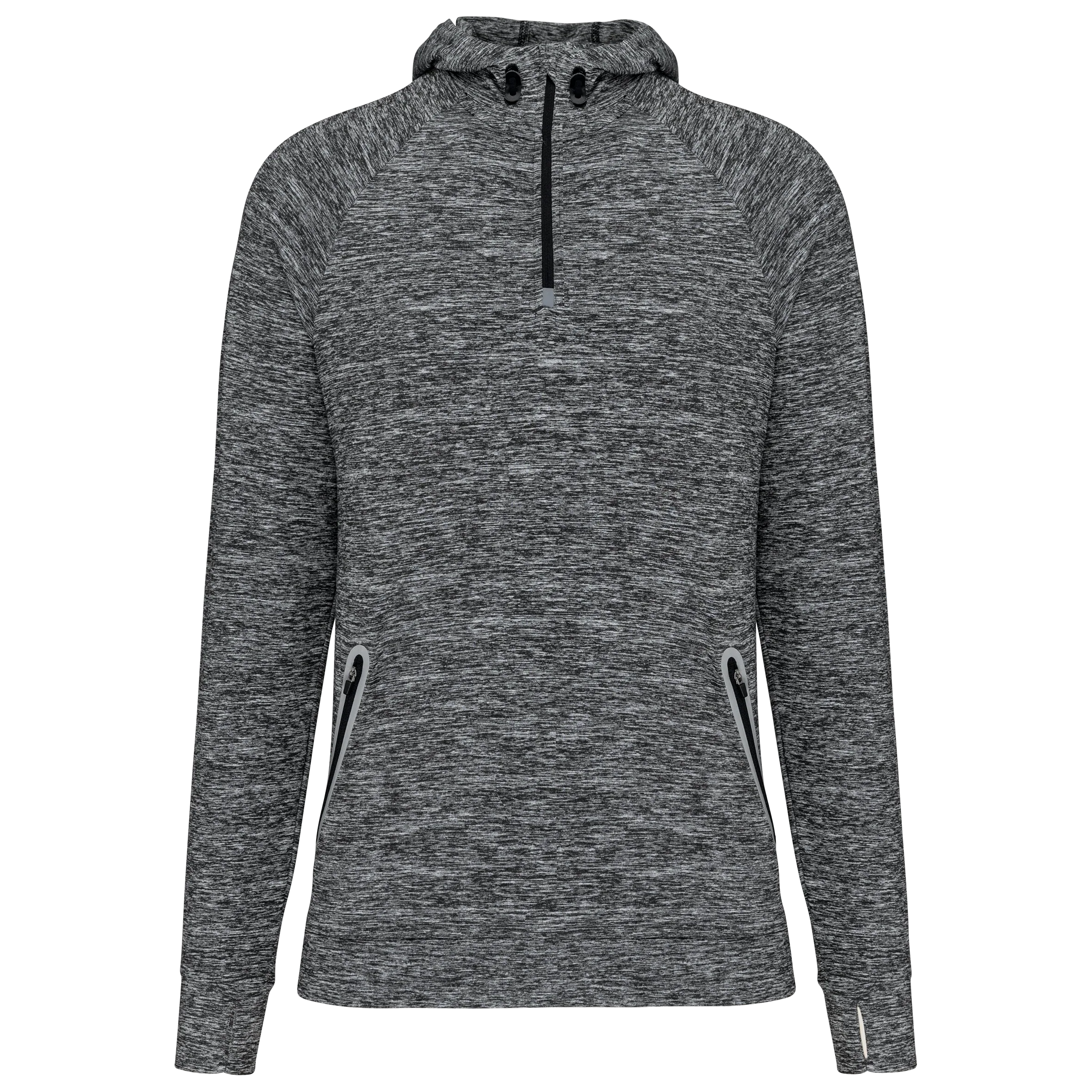 PA360 - Sweat-shirt à capuche 1/4 zip sport unisexe - Occifloc
