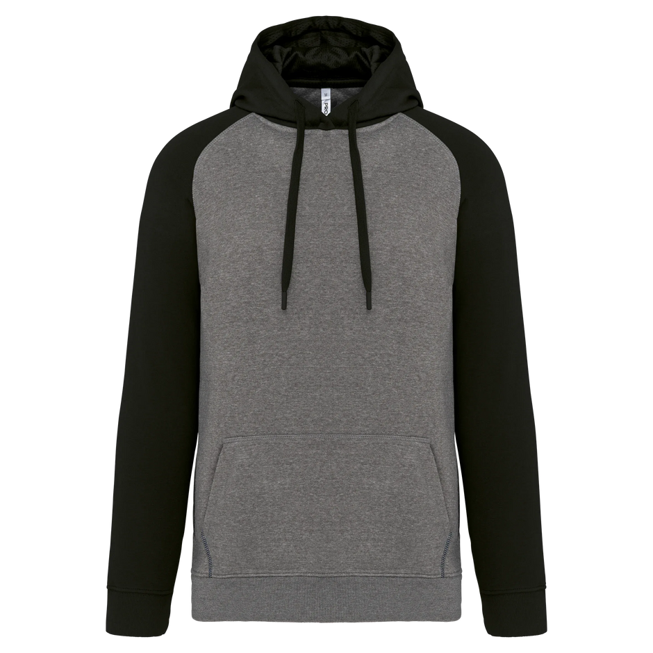 PA369 - Sweat-shirt à capuche bicolore unisexe - Occifloc