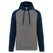 PA369 - Sweat-shirt à capuche bicolore unisexe - Occifloc