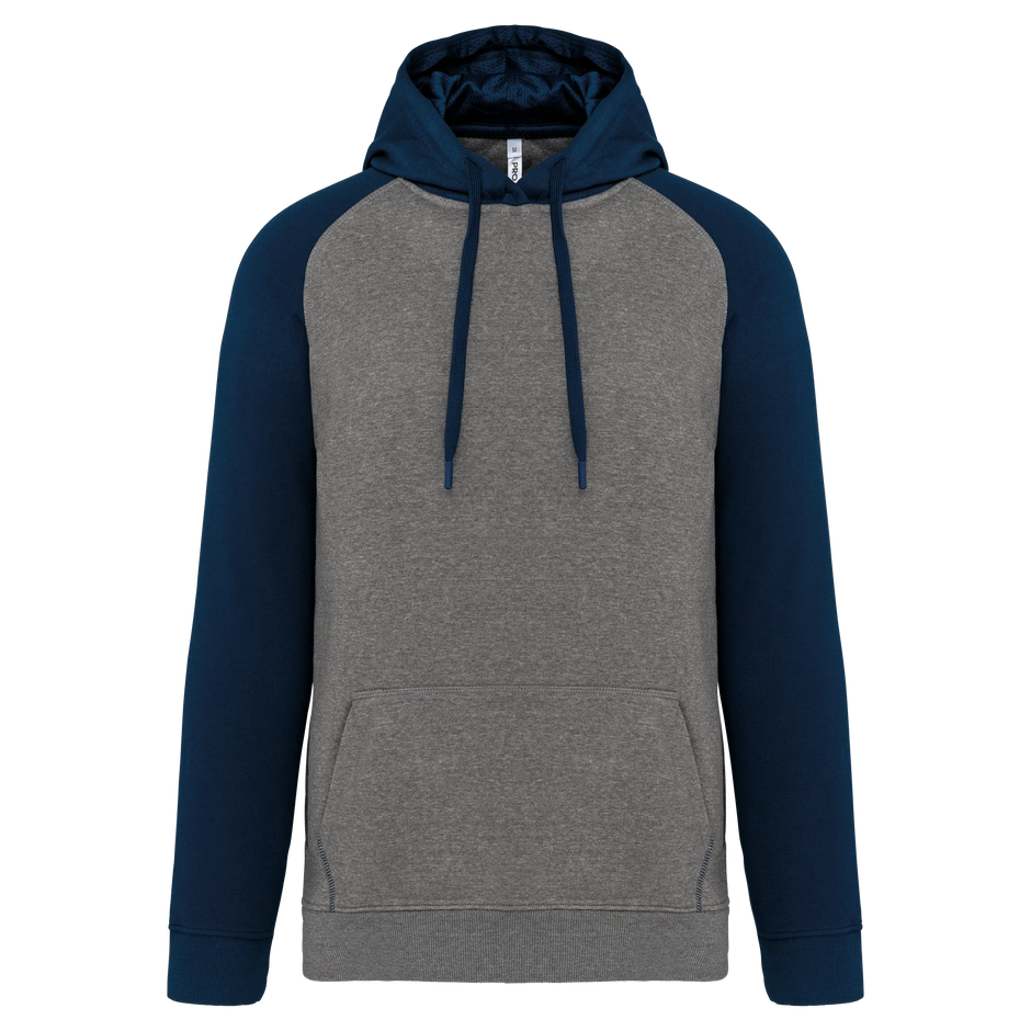 PA369 - Sweat-shirt à capuche bicolore unisexe - Occifloc