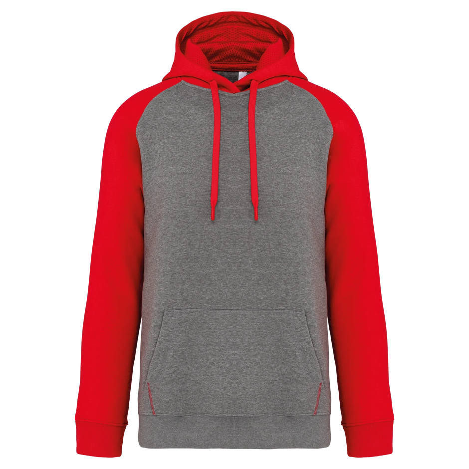 PA369 - Sweat-shirt à capuche bicolore unisexe - Occifloc