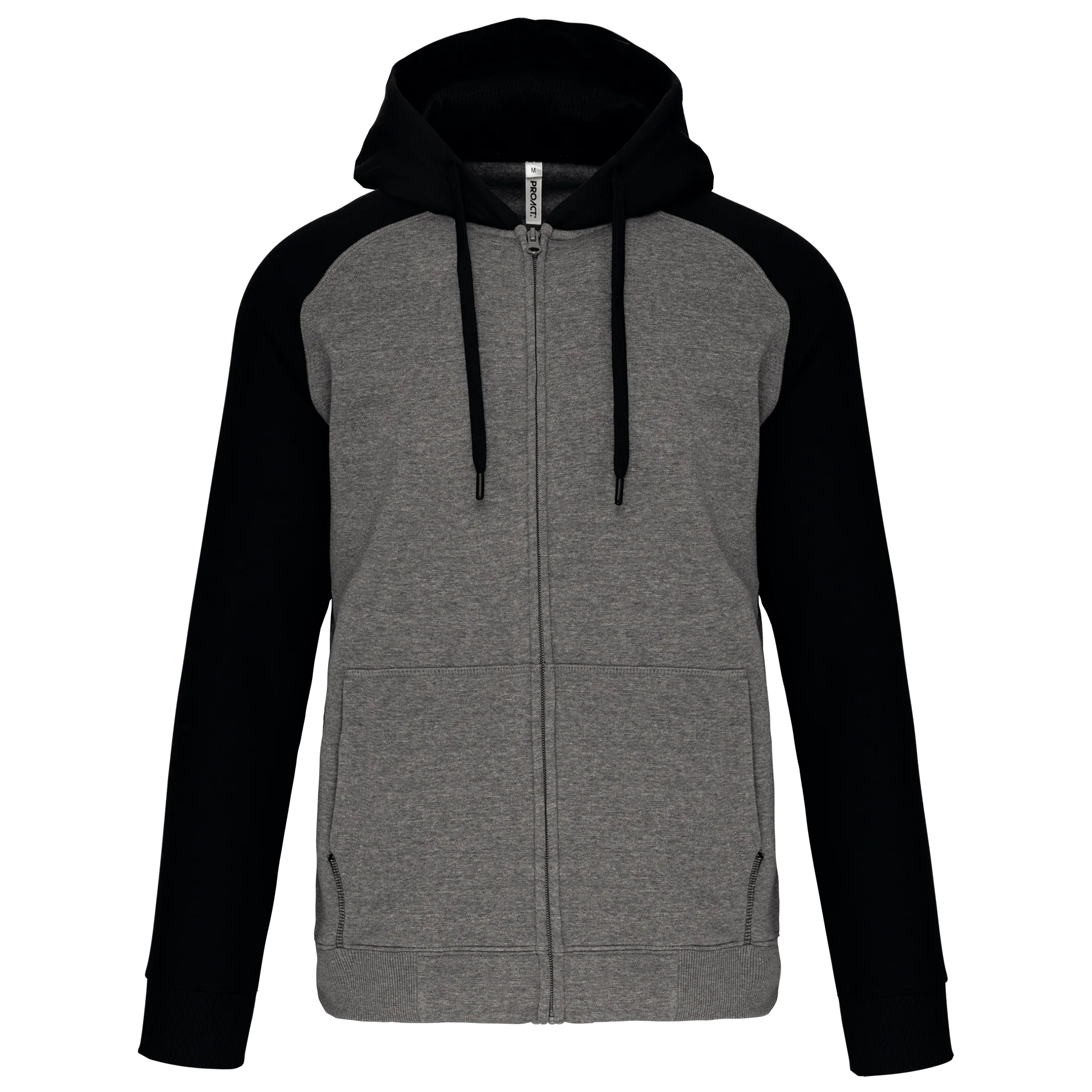 PA380 - Veste molleton zippée capuche bicolore unisexe - Occifloc