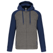 PA380 - Veste molleton zippée capuche bicolore unisexe - Occifloc