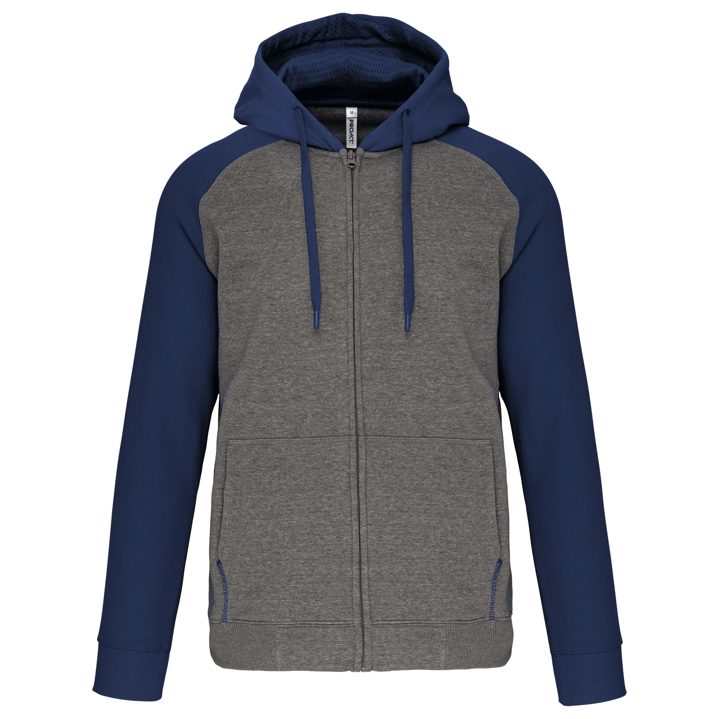 PA380 - Veste molleton zippée capuche bicolore unisexe - Occifloc