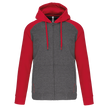 PA380 - Veste molleton zippée capuche bicolore unisexe - Occifloc
